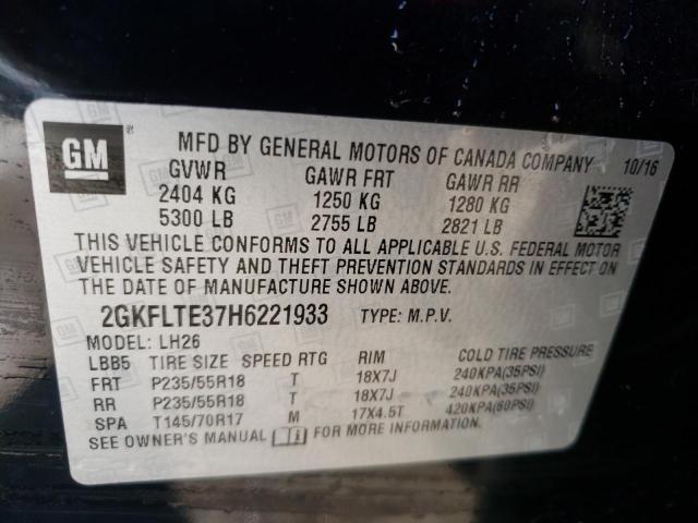 Photo 9 VIN: 2GKFLTE37H6221933 - GMC TERRAIN SL 