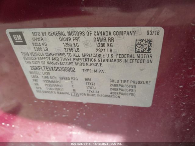 Photo 8 VIN: 2GKFLTE3XG6305002 - GMC TERRAIN 