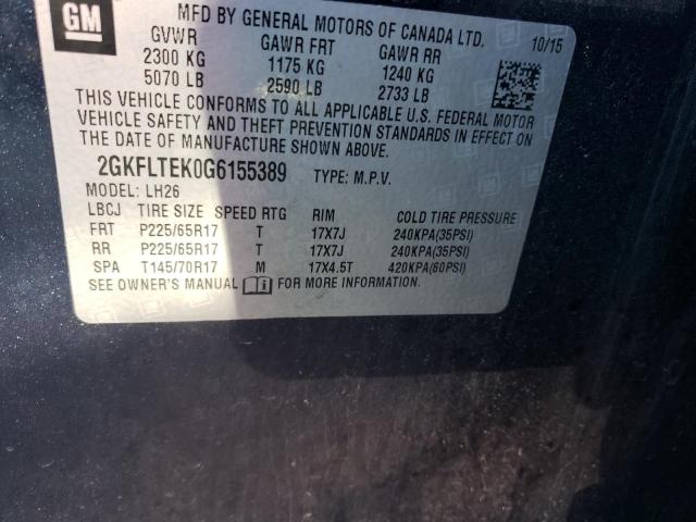 Photo 13 VIN: 2GKFLTEK0G6155389 - GMC TERRAIN 