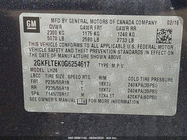 Photo 8 VIN: 2GKFLTEK0G6254617 - GMC TERRAIN 