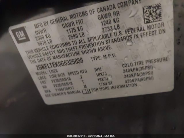 Photo 8 VIN: 2GKFLTEK0G6325038 - GMC TERRAIN 