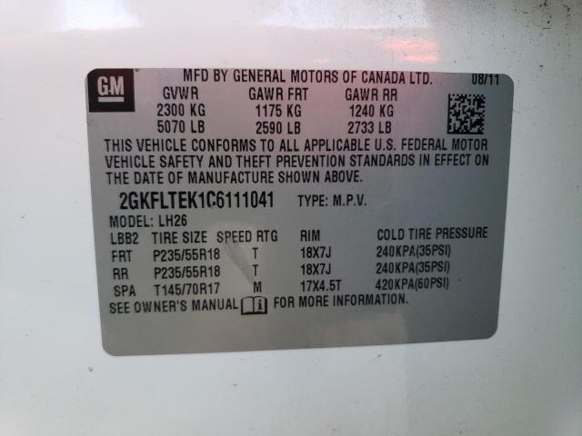 Photo 12 VIN: 2GKFLTEK1C6111041 - GMC TERRAIN SL 