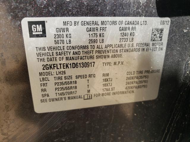 Photo 9 VIN: 2GKFLTEK1D6130917 - GMC TERRAIN SL 