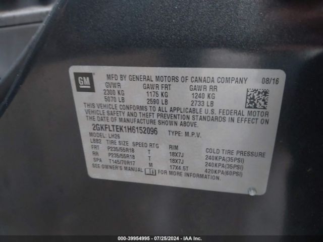 Photo 8 VIN: 2GKFLTEK1H6152096 - GMC TERRAIN 