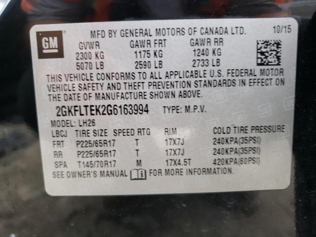 Photo 12 VIN: 2GKFLTEK2G6163994 - GMC TERRAIN SL 