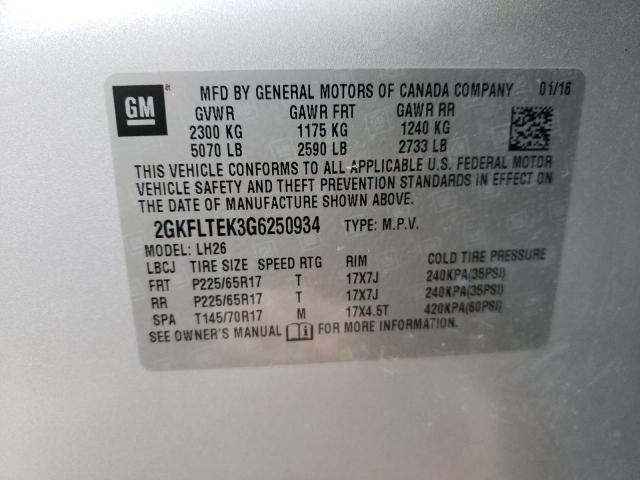 Photo 12 VIN: 2GKFLTEK3G6250934 - GMC TERRAIN SL 