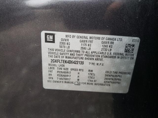 Photo 9 VIN: 2GKFLTEK4D6422139 - GMC TERRAIN SL 