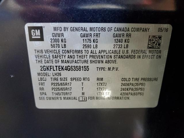 Photo 12 VIN: 2GKFLTEK4G6358155 - GMC TERRAIN SL 