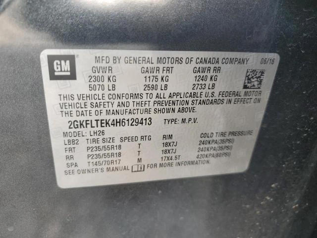 Photo 11 VIN: 2GKFLTEK4H6129413 - GMC TERRAIN SL 