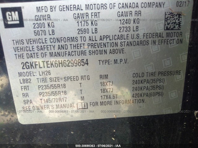 Photo 8 VIN: 2GKFLTEK6H6299854 - GMC TERRAIN 