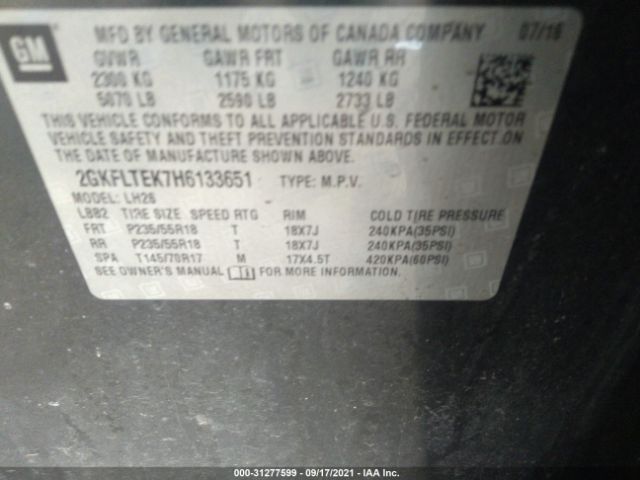 Photo 8 VIN: 2GKFLTEK7H6133651 - GMC TERRAIN 