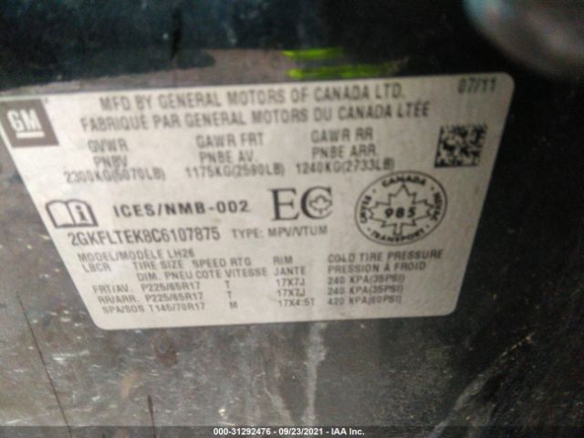 Photo 8 VIN: 2GKFLTEK8C6107875 - GMC TERRAIN 