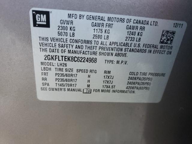 Photo 9 VIN: 2GKFLTEK8C6224968 - GMC TERRAIN SL 