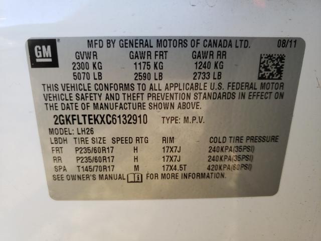 Photo 9 VIN: 2GKFLTEKXC6132910 - GMC TERRAIN SL 