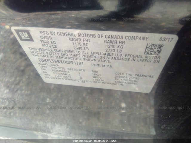 Photo 8 VIN: 2GKFLTEKXH6321791 - GMC TERRAIN 