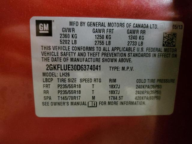 Photo 13 VIN: 2GKFLUE30D6374041 - GMC TERRAIN SL 