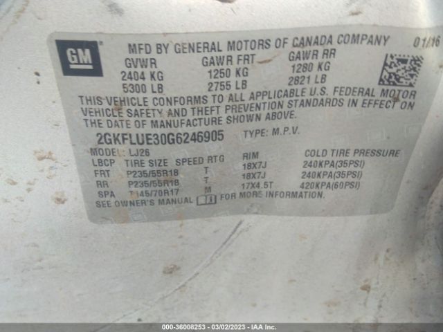 Photo 8 VIN: 2GKFLUE30G6246905 - GMC TERRAIN 