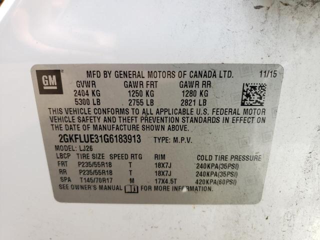 Photo 9 VIN: 2GKFLUE31G6183913 - GMC TERRAIN SL 