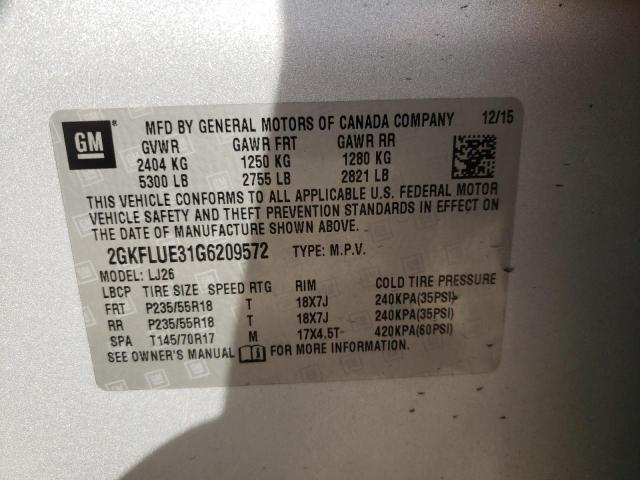 Photo 9 VIN: 2GKFLUE31G6209572 - GMC TERRAIN SL 