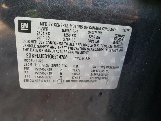 Photo 9 VIN: 2GKFLUE31G6214786 - GMC TERRAIN SL 