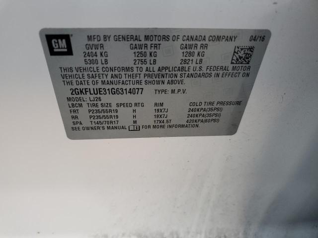 Photo 13 VIN: 2GKFLUE31G6314077 - GMC TERRAIN SL 