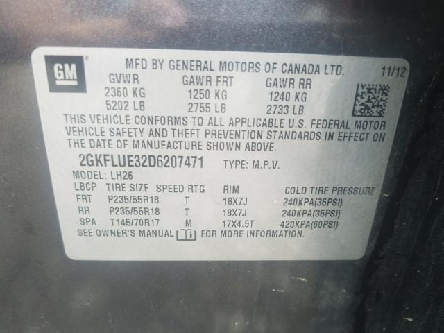 Photo 9 VIN: 2GKFLUE32D6207471 - GMC TERRAIN SL 