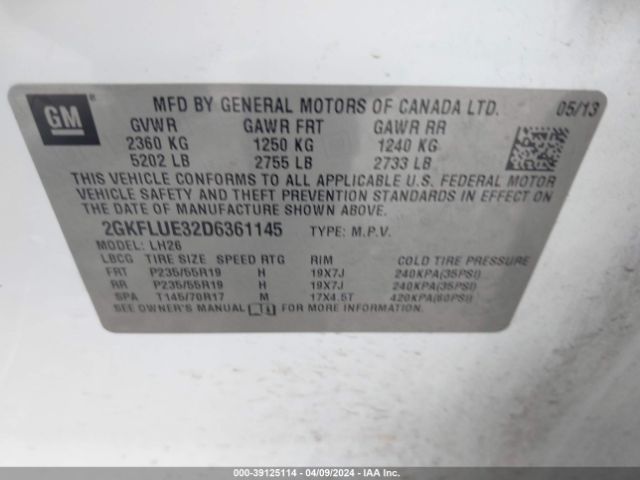 Photo 8 VIN: 2GKFLUE32D6361145 - GMC TERRAIN 