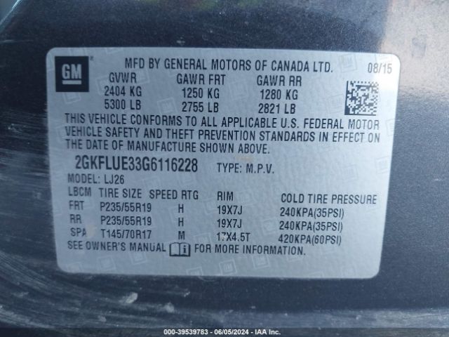 Photo 8 VIN: 2GKFLUE33G6116228 - GMC TERRAIN 