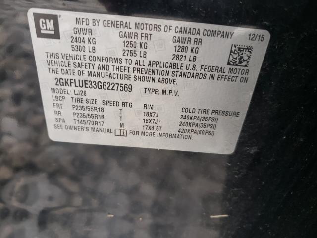 Photo 9 VIN: 2GKFLUE33G6227569 - GMC TERRAIN SL 