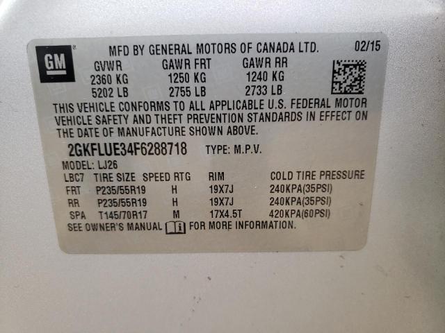 Photo 9 VIN: 2GKFLUE34F6288718 - GMC TERRAIN DE 