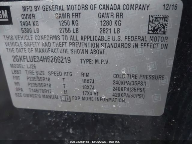 Photo 8 VIN: 2GKFLUE34H6266219 - GMC TERRAIN 