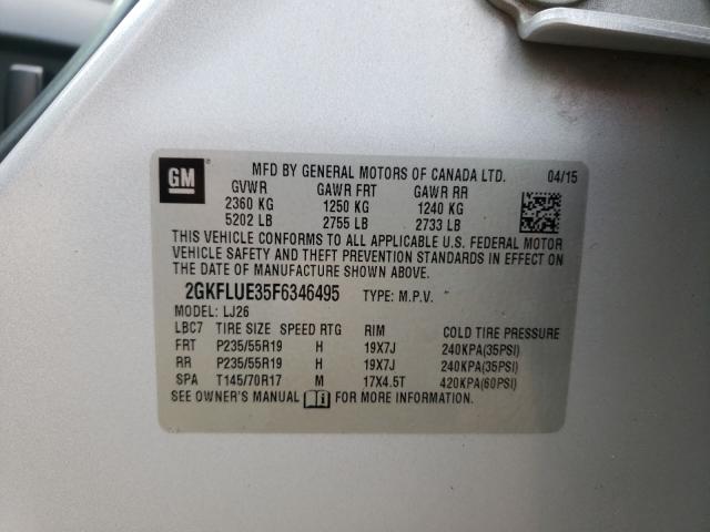 Photo 9 VIN: 2GKFLUE35F6346495 - GMC TERRAIN DE 