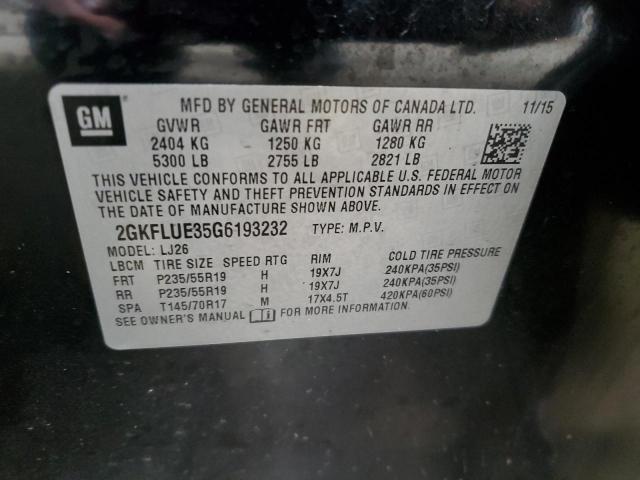 Photo 12 VIN: 2GKFLUE35G6193232 - GMC TERRAIN SL 