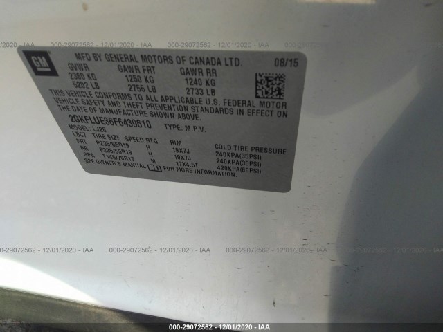 Photo 8 VIN: 2GKFLUE36F6439610 - GMC TERRAIN 