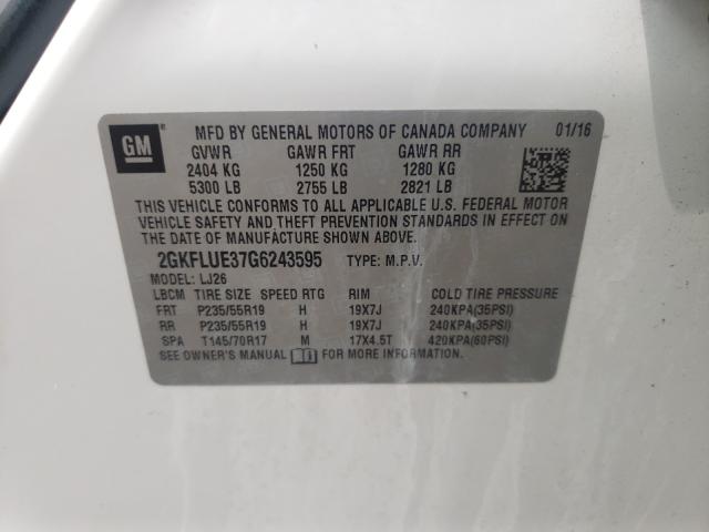 Photo 9 VIN: 2GKFLUE37G6243595 - GMC TERRAIN SL 