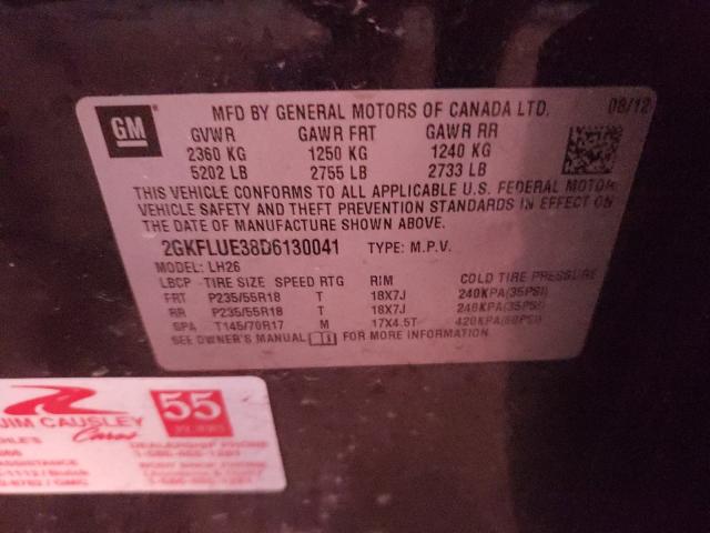 Photo 9 VIN: 2GKFLUE38D6130041 - GMC TERRAIN 