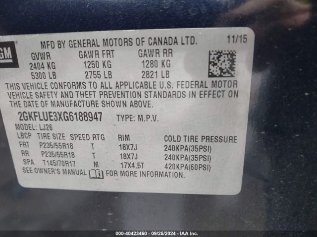 Photo 8 VIN: 2GKFLUE3XG6188947 - GMC TERRAIN 