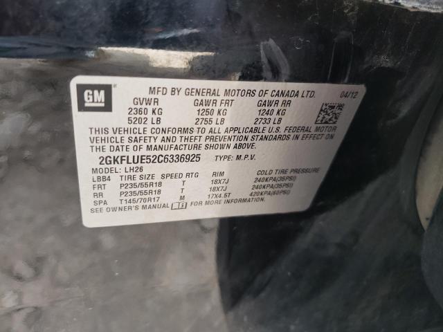 Photo 9 VIN: 2GKFLUE52C6336925 - GMC TERRAIN SL 