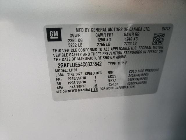 Photo 9 VIN: 2GKFLUE54C6333542 - GMC TERRAIN SL 