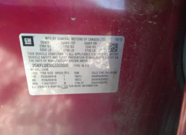 Photo 8 VIN: 2GKFLUE56C6303006 - GMC TERRAIN 