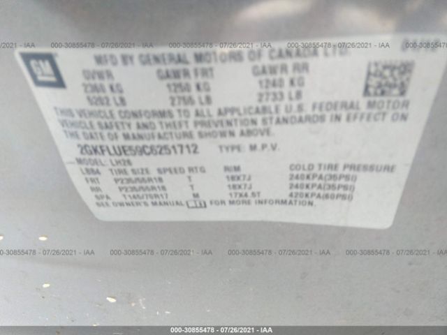 Photo 8 VIN: 2GKFLUE59C6251712 - GMC TERRAIN 