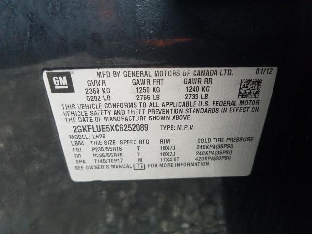 Photo 9 VIN: 2GKFLUE5XC6252089 - GMC TERRAIN SL 