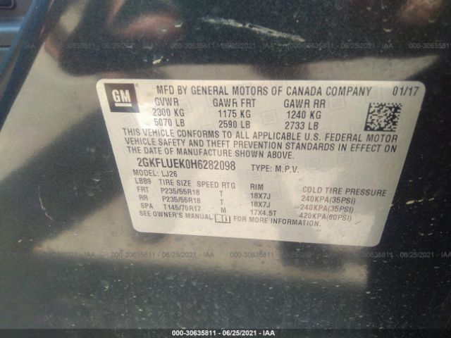 Photo 8 VIN: 2GKFLUEK0H6282098 - GMC TERRAIN 