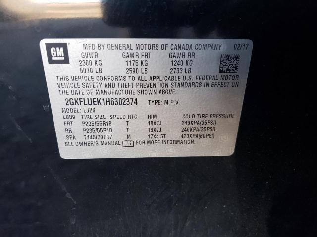 Photo 9 VIN: 2GKFLUEK1H6302374 - GMC TERRAIN SL 