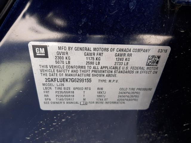 Photo 12 VIN: 2GKFLUEK7G6299155 - GMC TERRAIN SL 