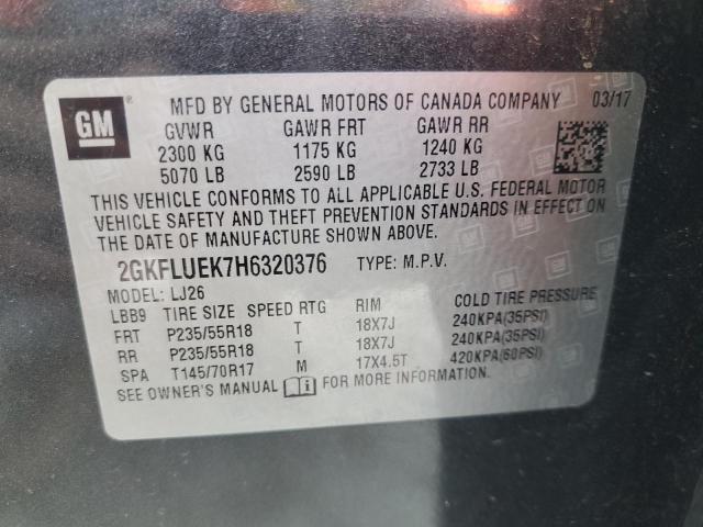 Photo 12 VIN: 2GKFLUEK7H6320376 - GMC TERRAIN 