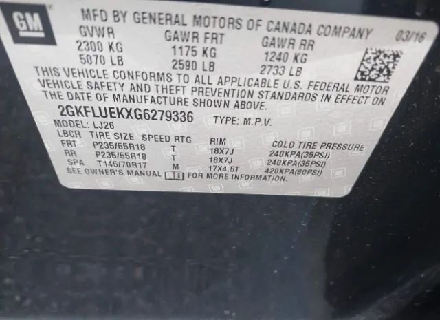 Photo 8 VIN: 2GKFLUEKXG6279336 - GMC TERRAIN 