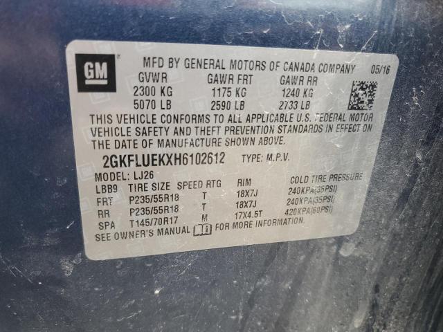 Photo 12 VIN: 2GKFLUEKXH6102612 - GMC TERRAIN SL 