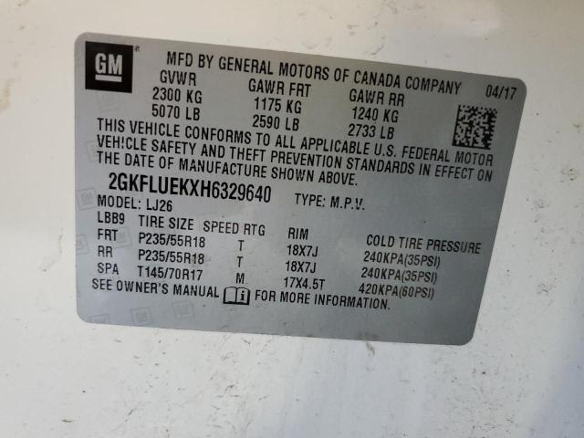 Photo 11 VIN: 2GKFLUEKXH6329640 - GMC TERRAIN 