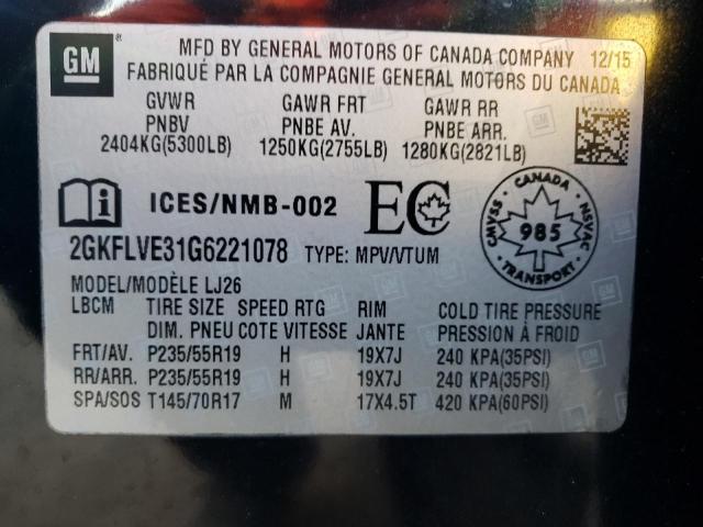 Photo 13 VIN: 2GKFLVE31G6221078 - GMC TERRAIN DE 